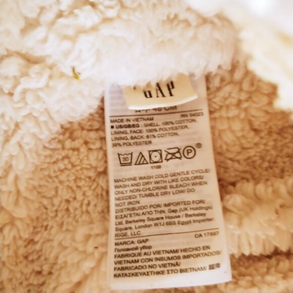 Baby Gap Plaid Sherpa Trapper Hat 12-18 Months (48 cm) - Picture 8 of 11